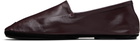 LEMAIRE Burgundy Indoor Slipper Loafers
