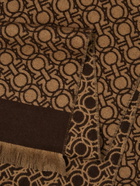 Ferragamo Mens Gancini chain scarf in Brown