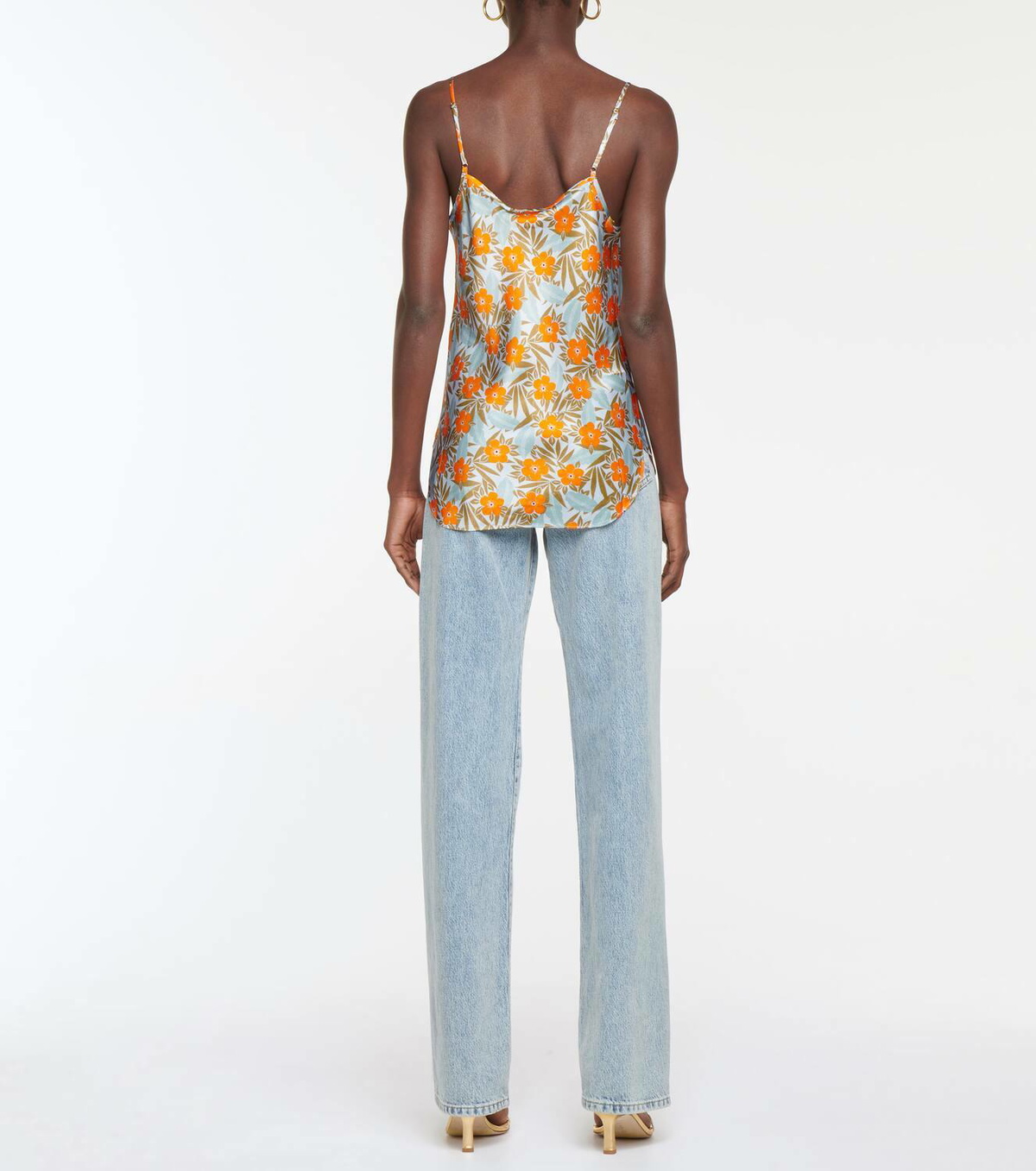 Lee Mathews Stella floral silk satin camisole