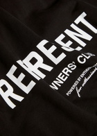Represent Owners' Club Logo Hooded Cotton Sweatshirt Black