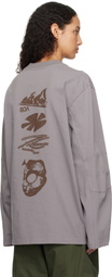 ROA Gray Long Sleeve Graphic T-shirt