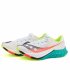 Saucony Men's Endorphin Pro 4 Sneaker in White/Mutant