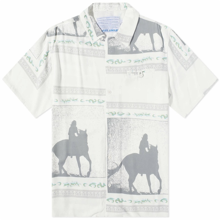 Photo: Jungles Jungles Men's If Wishes Were Horses Vacation Shirt in White