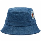 END. x A.P.C. 'Coffee Club' Mark Bucket Hat in Light Blue