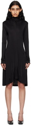 Helmut Lang Black Cowl Midi Dress