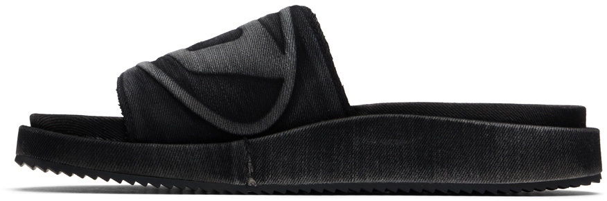 Diesel Black Sa-Slide D Oval Sandals Diesel