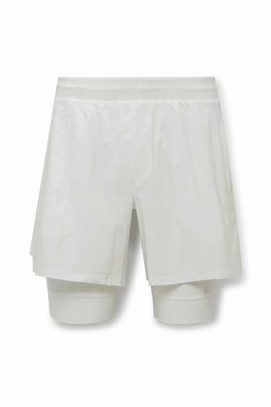 Photo: Lululemon - Vented Straight-Leg Perforated Recycled-Swift™ Tennis Shorts - White