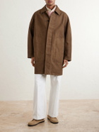 Auralee - Garment-Dyed Cotton-Twill Coat - Brown