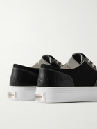 Givenchy - City Logo-Debossed Leather-Trimmed Canvas Sneakers - Black