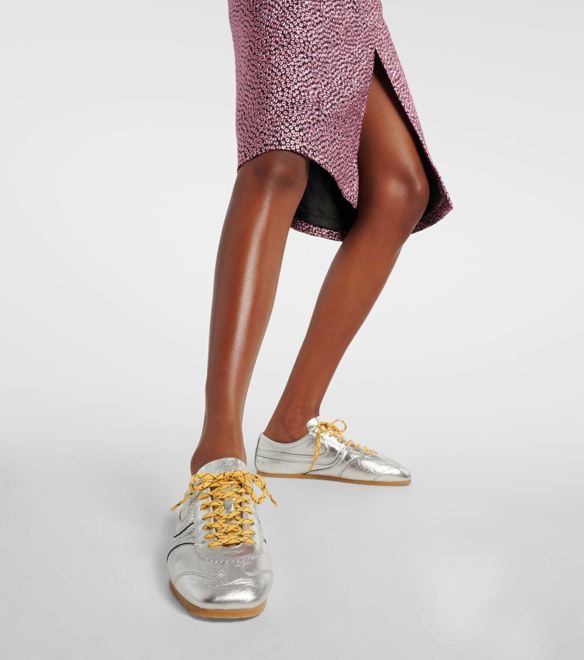 Dries Van Noten Women's Leather Sneaker Multicolor