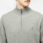 Polo Ralph Lauren Men's Lambswool Half Zip Knit in Fawn Grey Heather