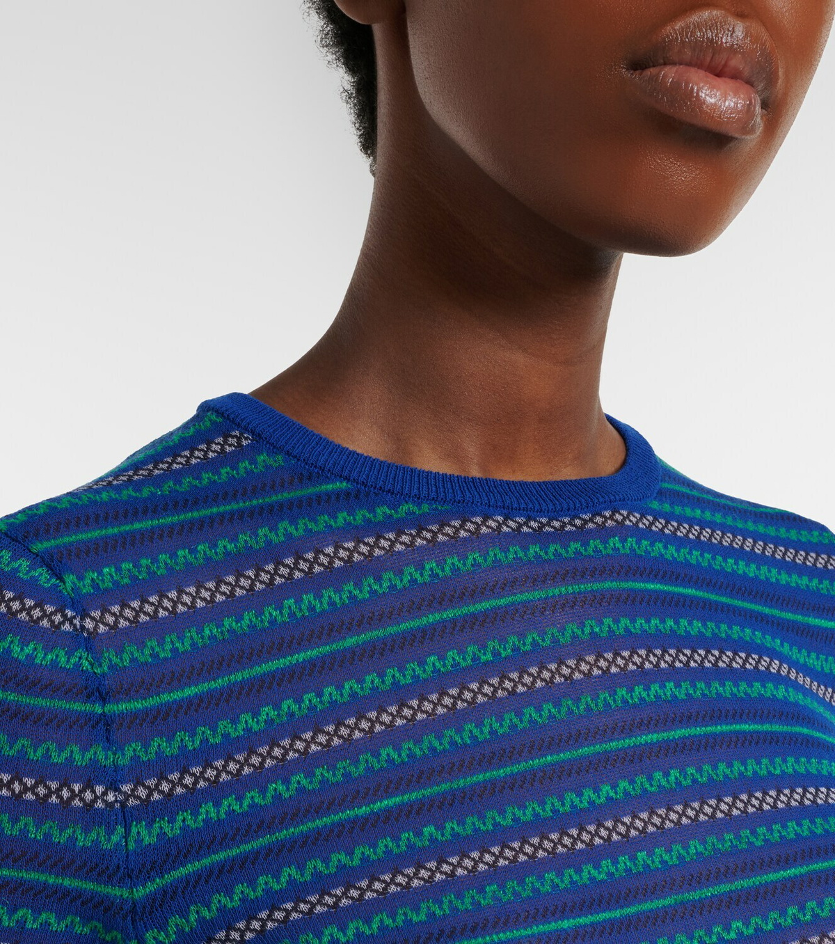 JW Anderson Striped cotton-blend T-shirt