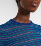 JW Anderson Striped cotton-blend T-shirt