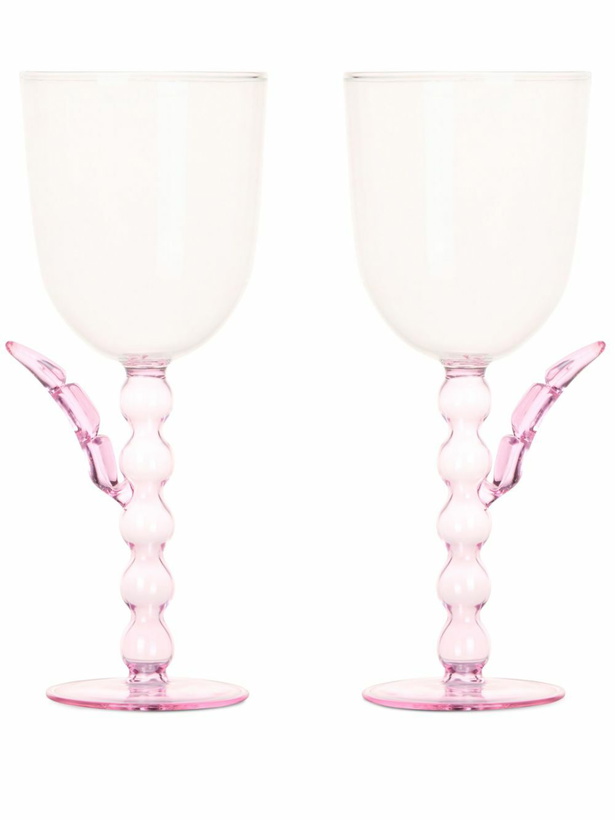Photo: Maison Balzac Clear Palmier Wine Glasses Set