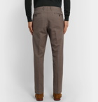 MAN 1924 - Brown Tomi Slim-Fit Tapered Puppytooth Wool and Cotton-Blend Suit Trousers - Brown