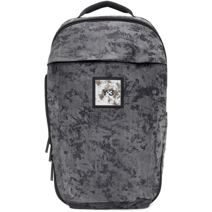 Photo: Y-3 Black and Grey Camouflage Classic Backpack