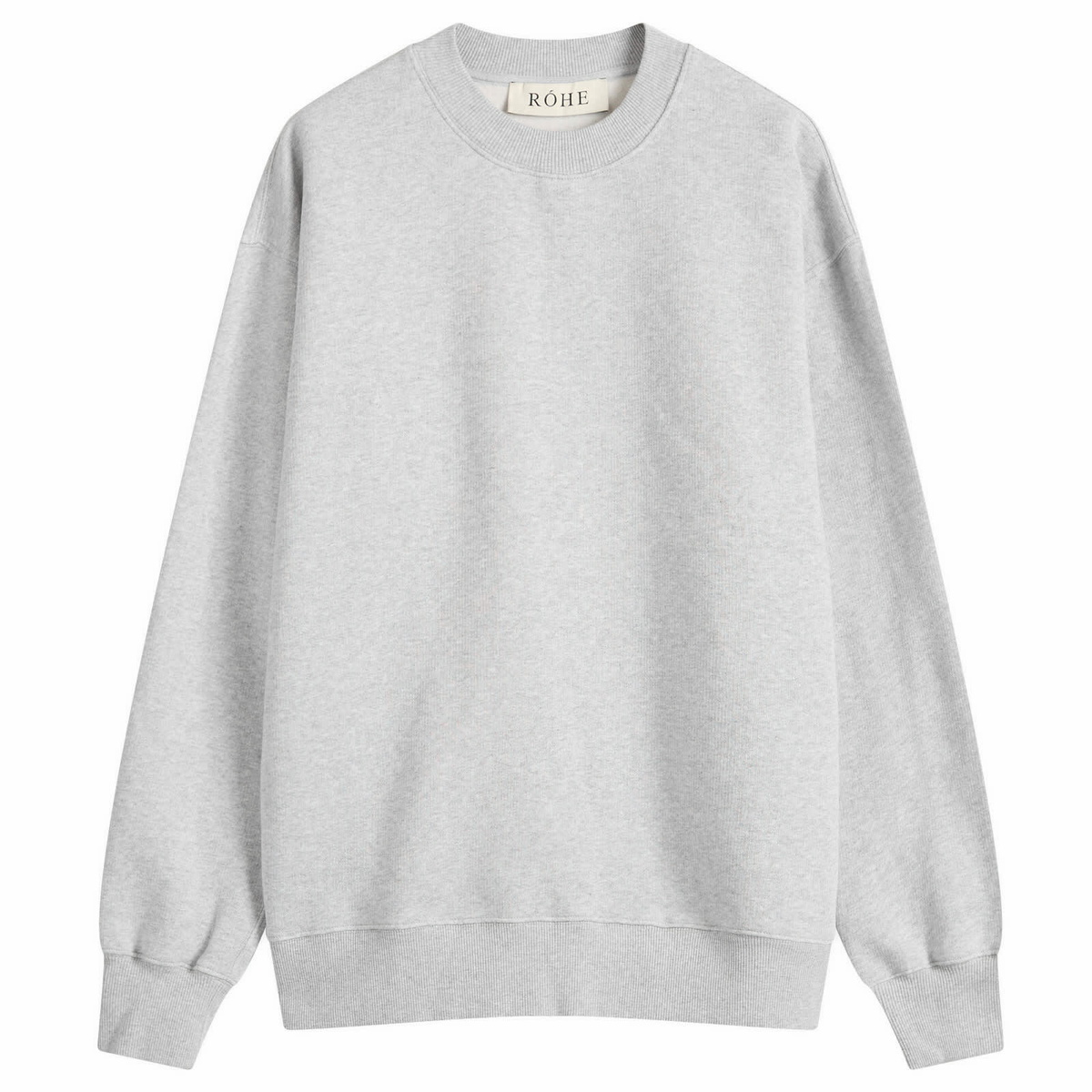 Róhe Men's Logo Sweatshirt in Mid Grey Melange