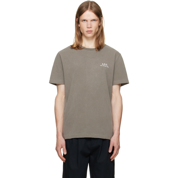 Photo: A.P.C. Gray 'A.P.C. Rue Madame' Logo T-shirt