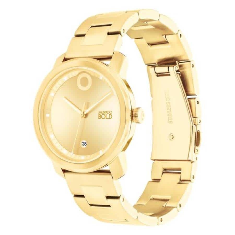 Movado Trend Propel Quartz Gold Dial Ladies Watch 3600989