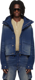 424 Navy Cropped Parka