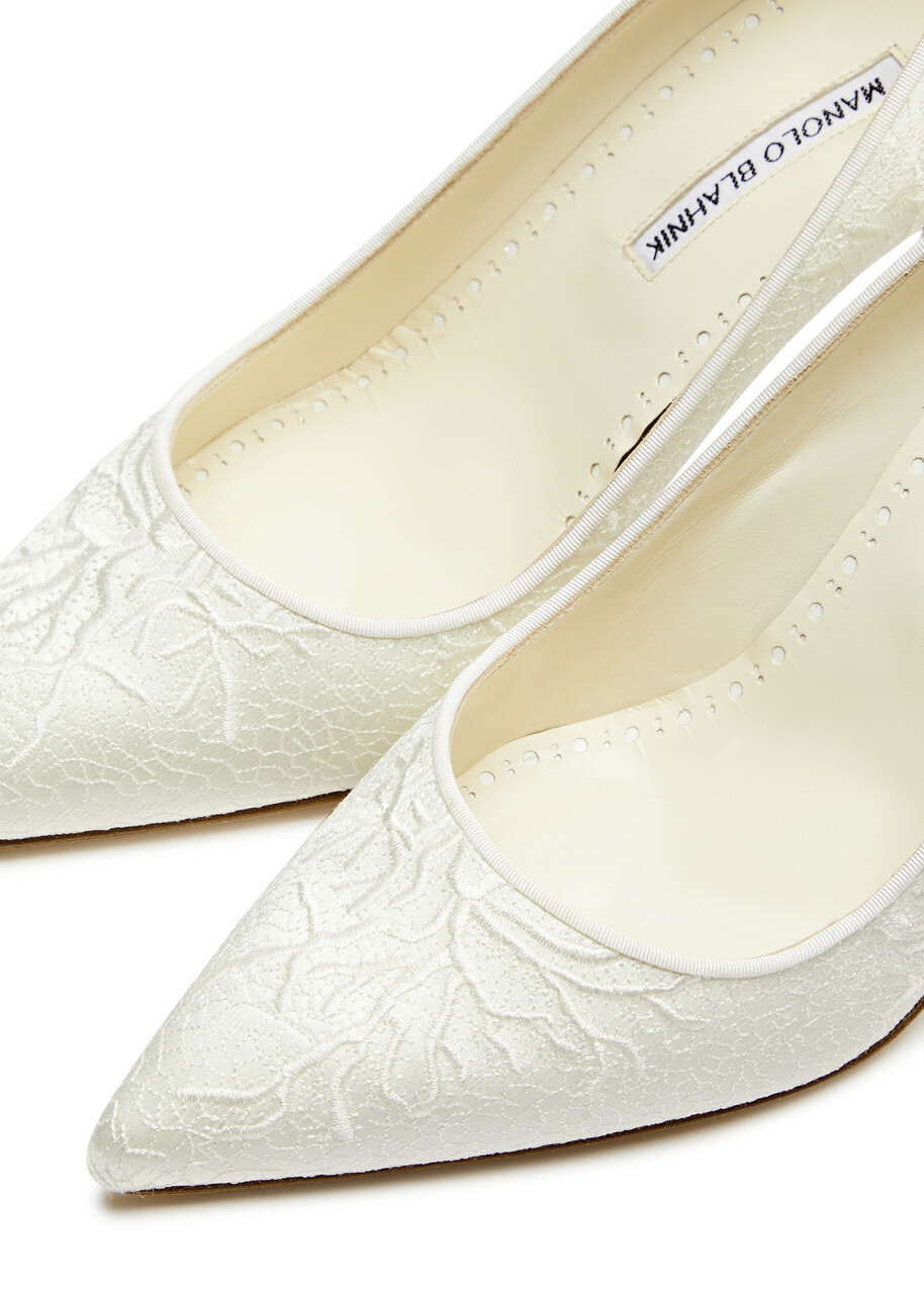 直営店 ‐Manolo Blahnik - SALE! BEROLA 90mm ミュール Manolo Blahnik Berola 90 Embroidered Satin Pumps Manolo Blahnik