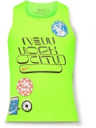 Nike Running - Printed Perforated Recycled AeroSwift Dri-FIT Tank Top - Yellow