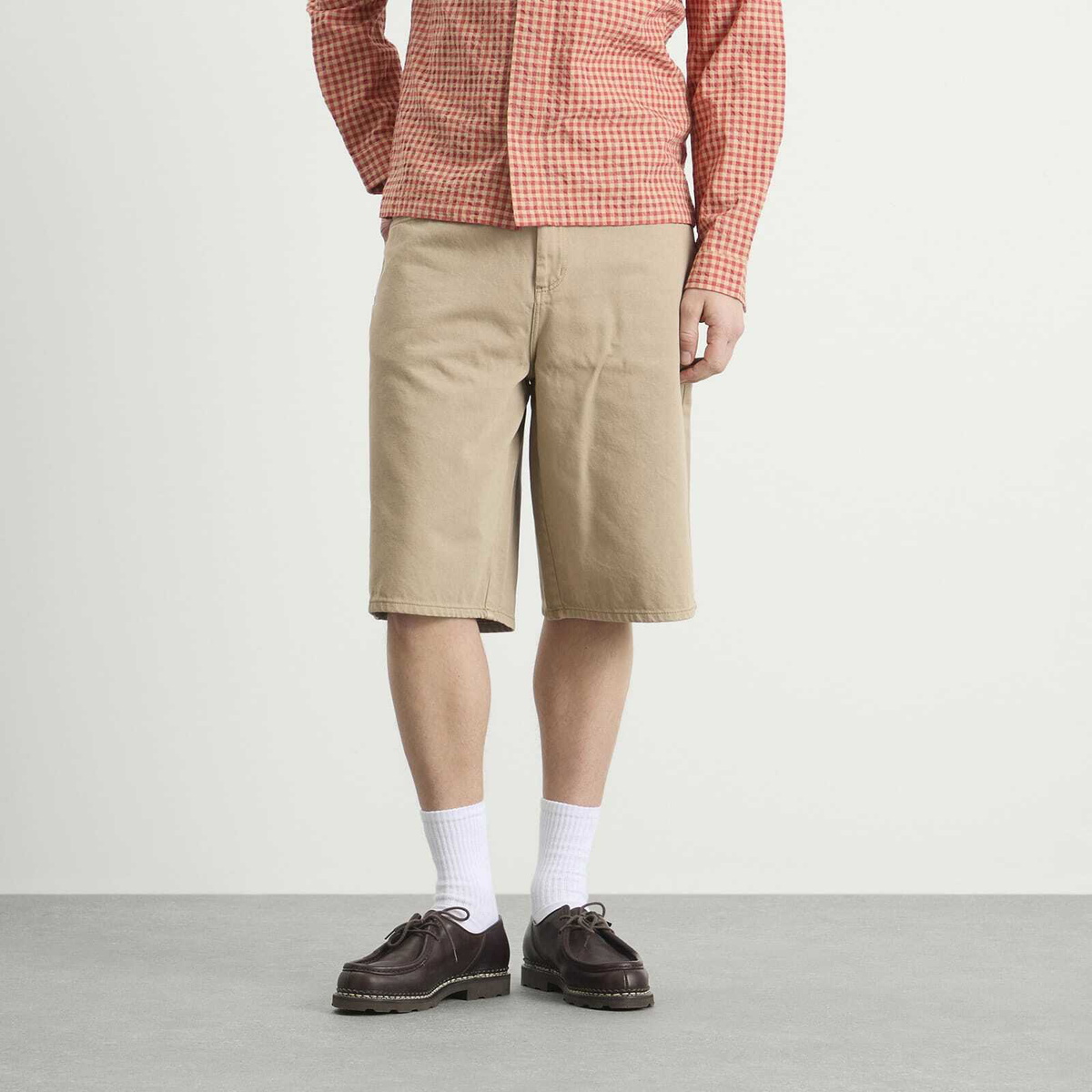 Wax London Men's Luca Twill Shorts in Beige