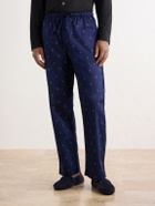 Derek Rose - Nelson 111 Straight-Leg Cotton-Poplin Pyjama Trousers - Blue
