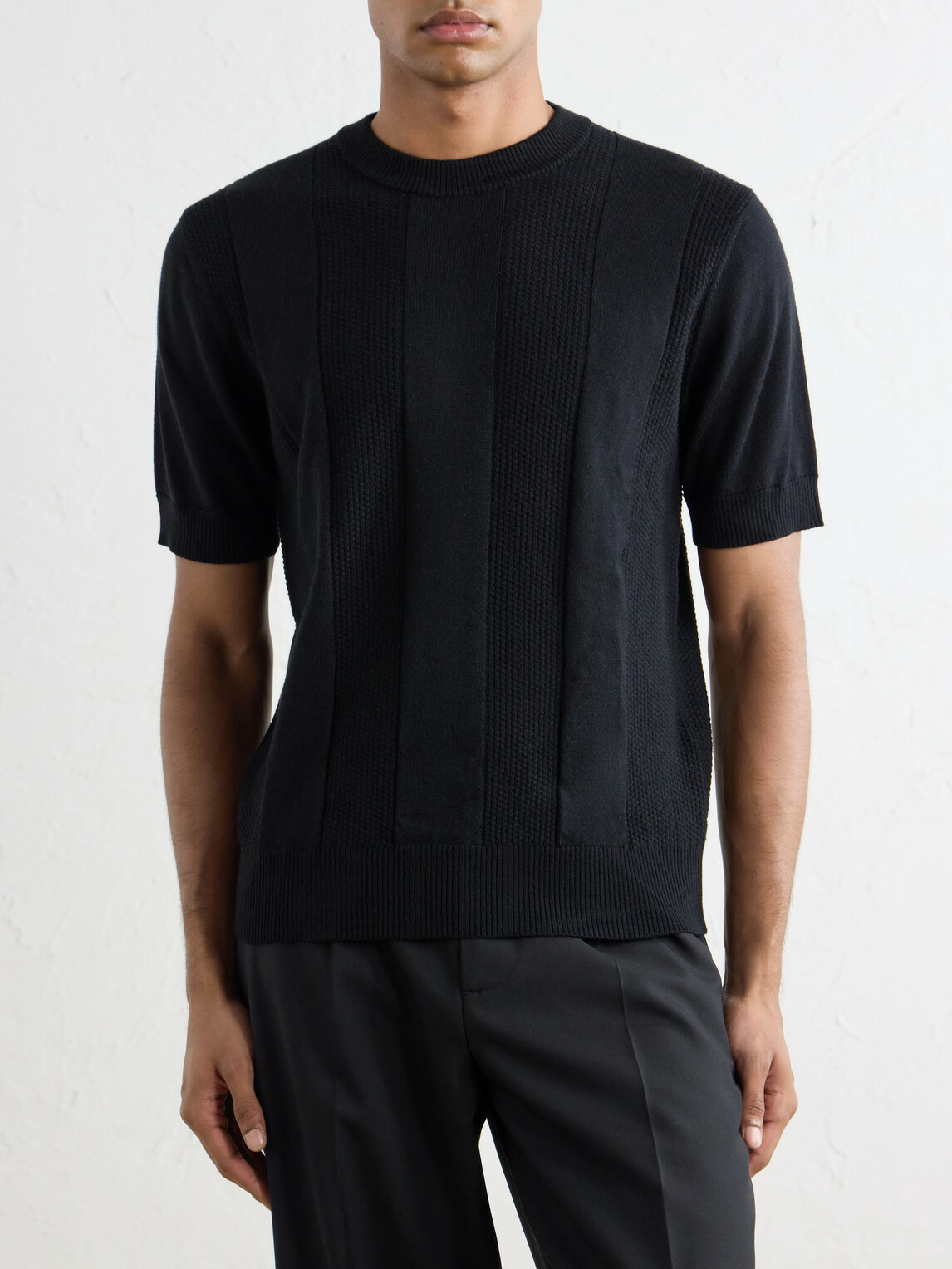 Altea - Wool T-Shirt - Black