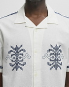 Wax London DIDCOT SS SHIRT CREST MOTIF White Mens Shortsleefe