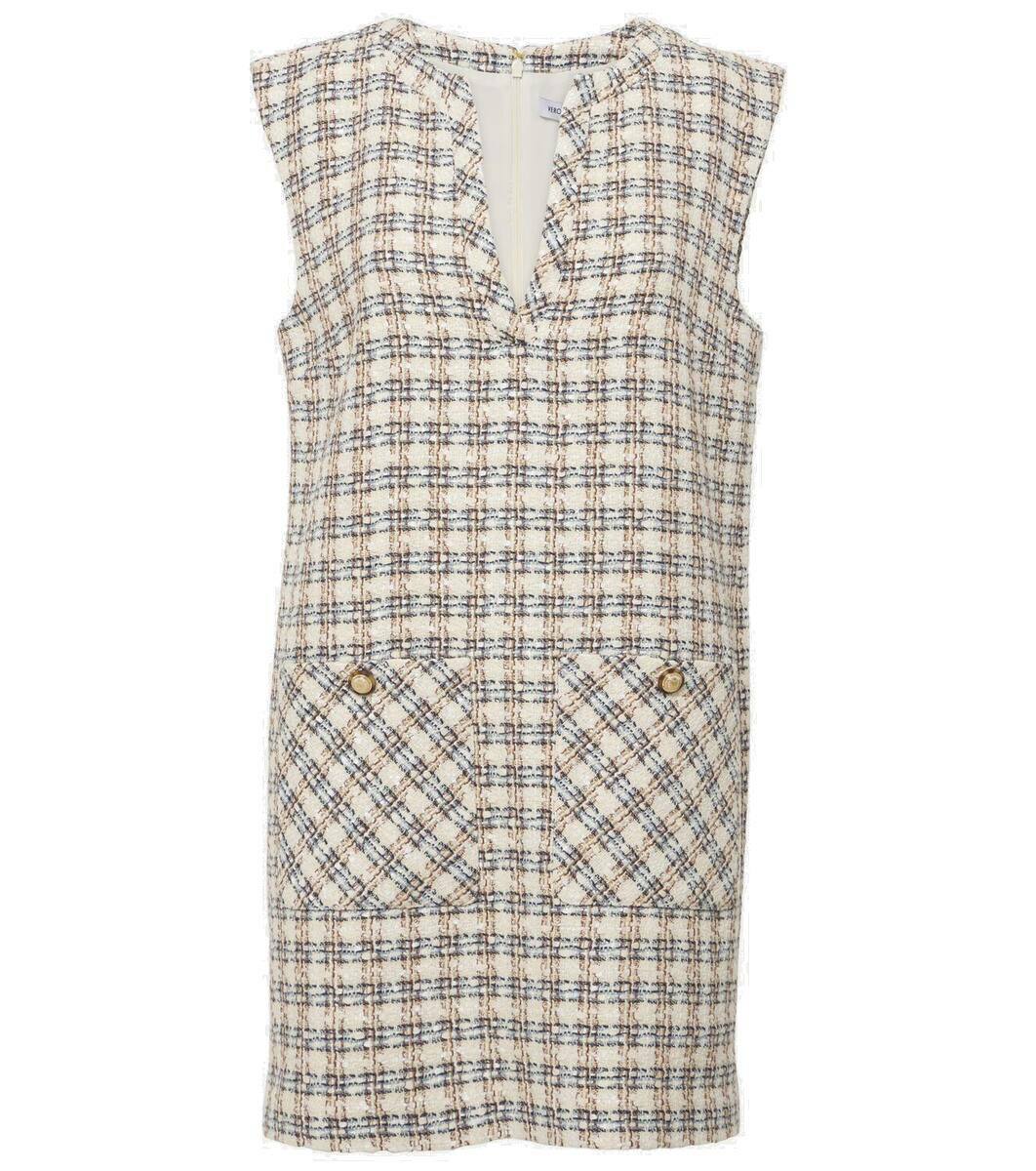 Veronica Beard Nomi checked cotton-blend mini dress Veronica
