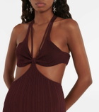 Philosophy di Lorenzo Serafini Cutout ribbed-kit bodycon midi dress