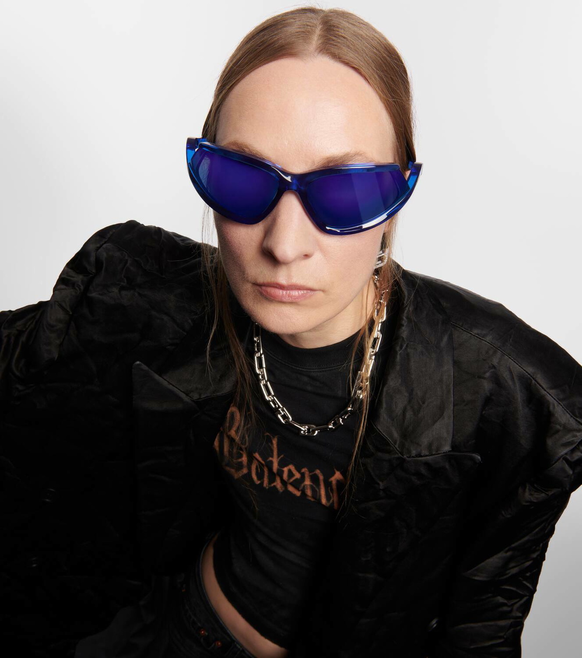 【BALENCIAGA】 SIDE XPANDER Side Xpander oval sunglasses in blue - Balenciaga | Mytheresa