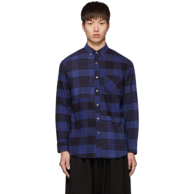 Photo: Blue Blue Japan Indigo Flannel Check Cut-Over Shirt