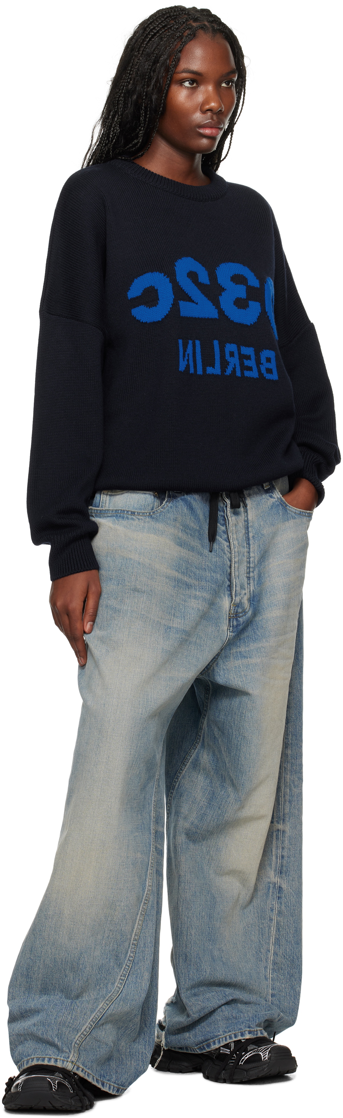 032c Navy Selfie Sweater