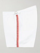 Orlebar Brown - Setter Plage Mid-Length Grosgrain-Trimmed Swim Shorts - White
