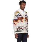 Kenzo Ecru Peruvian Fair Isle Cardigan