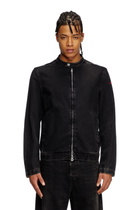 Diesel Moto jacket in clean-wash denim - Denim Jackets Mens in Black