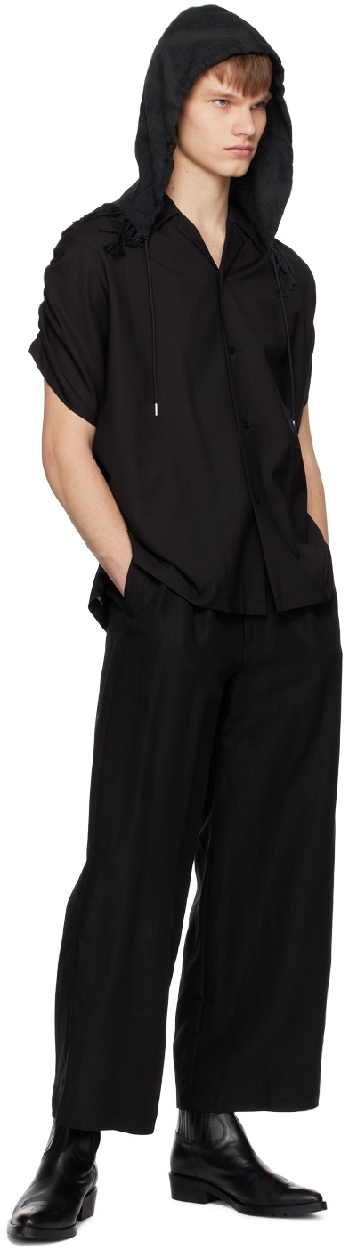 Vein Black Button Up Shirt