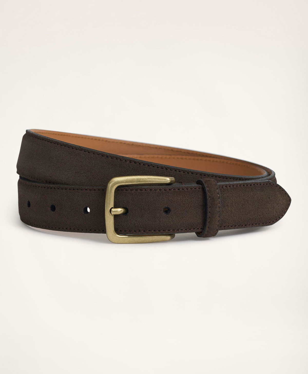 Brooks Brothers Men s Classic Suede Belt Brown Brooks Brothers