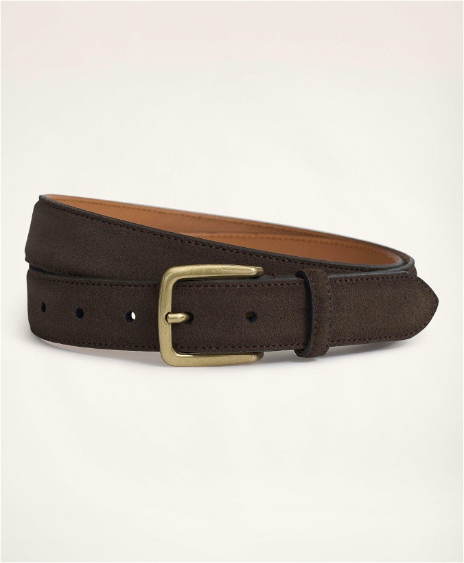 Photo: Brooks Brothers Men's Classic Suede Belt | Brown