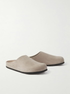 Common Projects - Logo-Debossed Suede Clogs - Brown