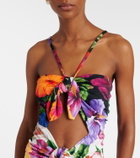 Dolce&Gabbana Floral draped cutout midi dress