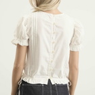 Damson Madder Women's Mabel Lace Insert Blouse in White