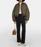 Loewe Flow Runner suede-trimmed sneakers