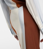 SIR Striped silk maxi skirt