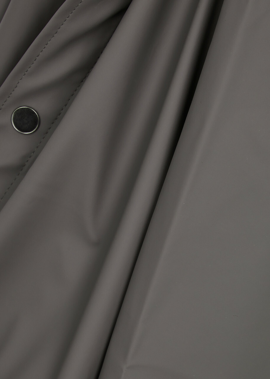 Rains Short Matte Rubberised Raincoat Grey