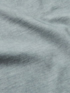 Mr P. - Garment-Dyed Organic Cotton-Jersey T-Shirt - Blue