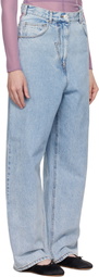 Pushbutton Blue Panty Cutout Jeans