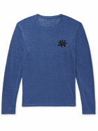 DISTRICT VISION - Sukha Logo-Print Hemp-Jersey T-Shirt - Blue